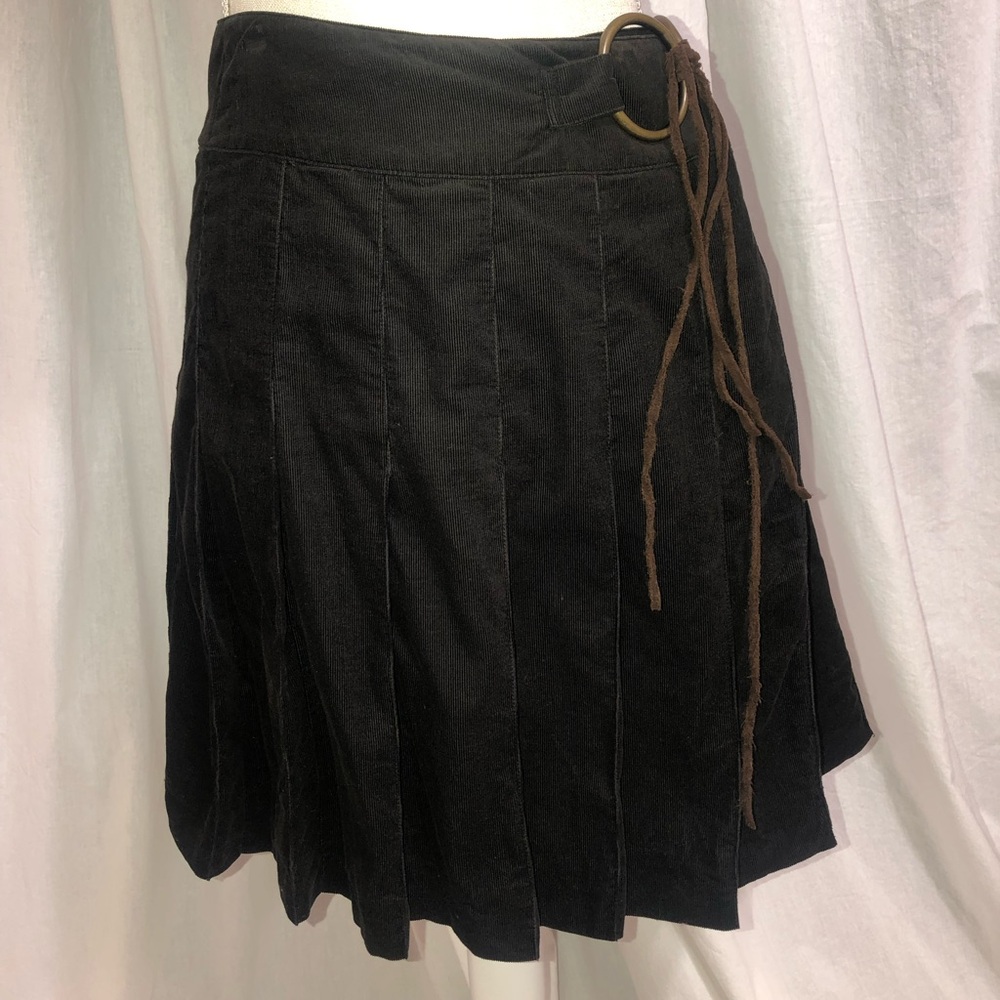 Corduroy Pleated Skirt